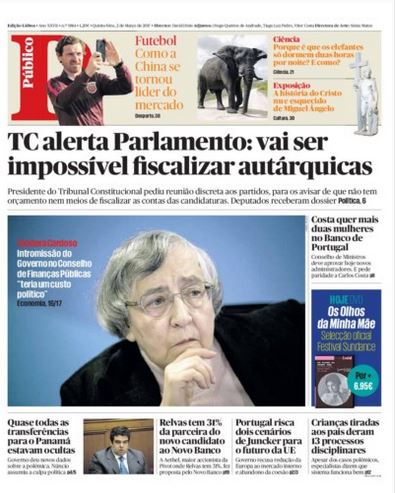 Teodora Cardoso interviewed by “Público”