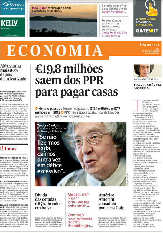 Teodora Cardoso em entrevista ao Expresso